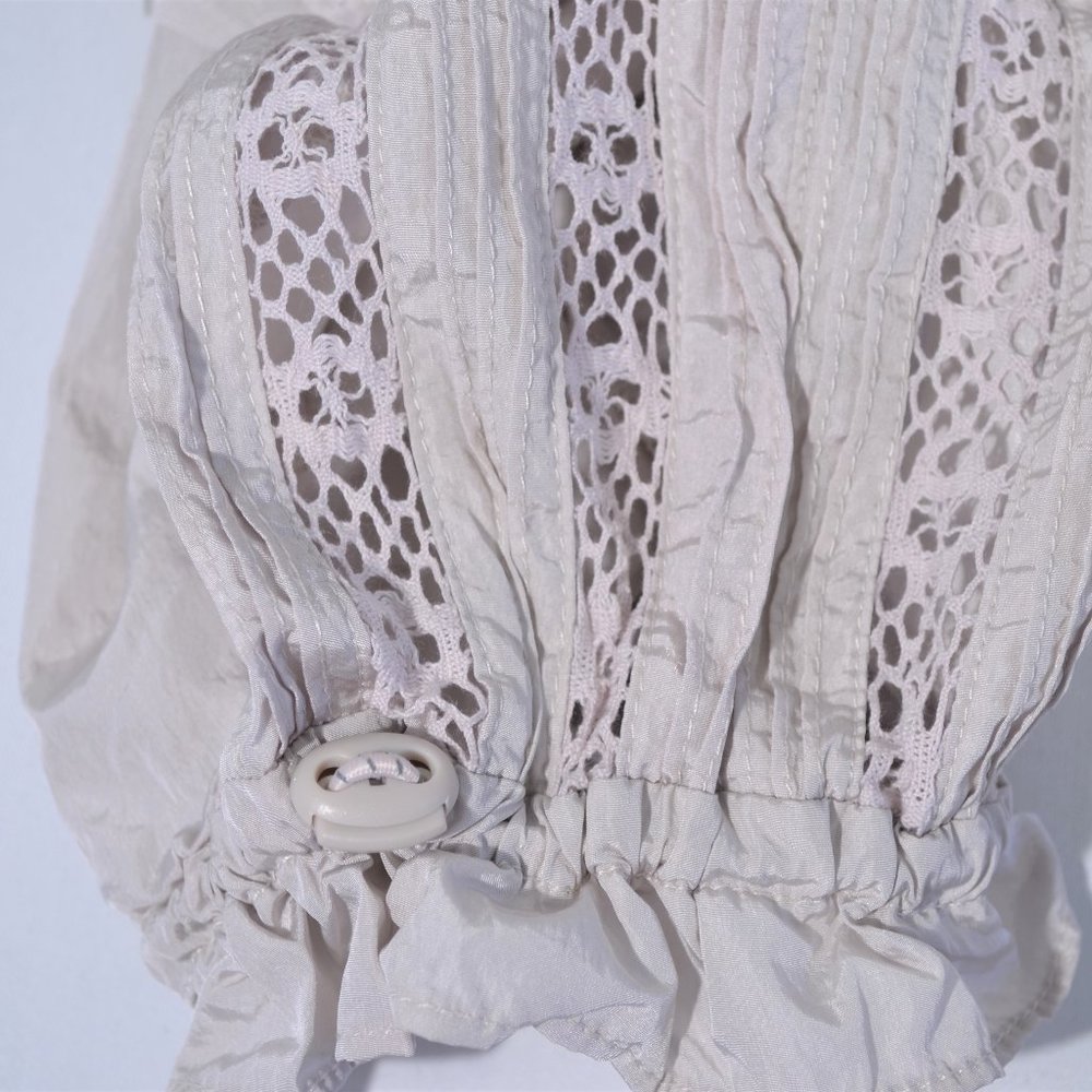 Free People Cream Lace-Trim Jogger Pants - Picture 8 of 12